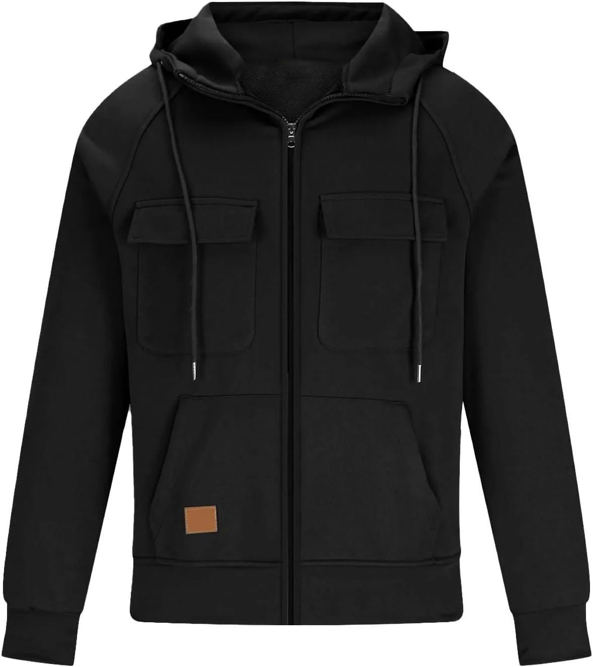 GOFULY Mens Hoodies Quarter Zip Western Hoodies Baggy Sweatshirt Drawstring Long Sleeve Cargo Sweatshirt Outfits With Pocket