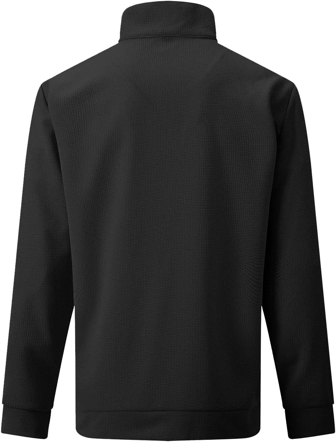 Half Zip Pullover Men Lightweight Waffle Long Sleeve Shirts Casual Comfy Mock Neck Sweatshirt with Pocket Polos