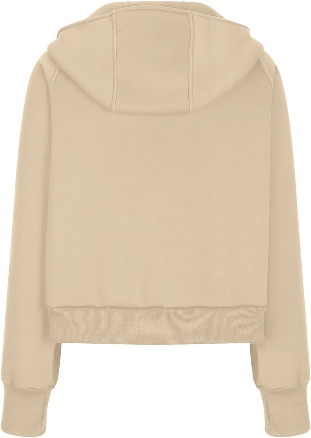 hlysgo Womens Zip Up Hoodie Cropped Sweatshirts Fleece Jackets Fall Outfits Oversized Casual Hoodies with Thumb Holes