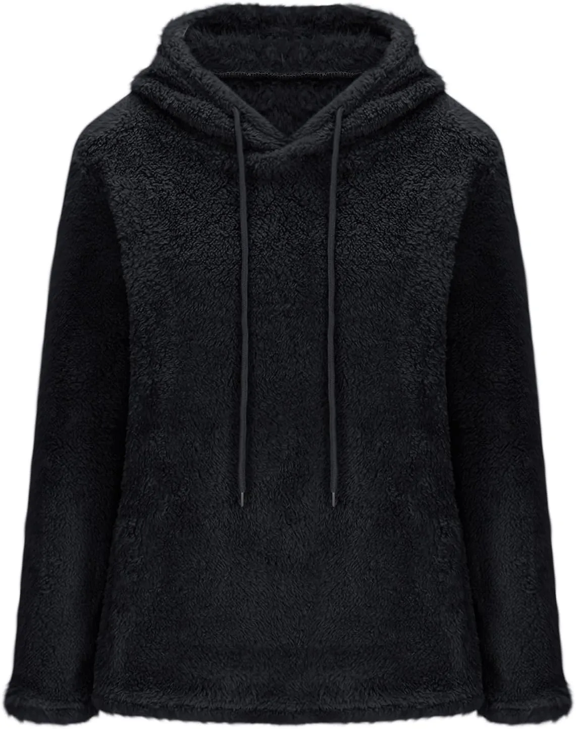 Hooded Sweatshirt for Women Trendy Loose Fit Long Sleeve Solid Color Sweaters Comfort Casual Drawstring Hoodies
