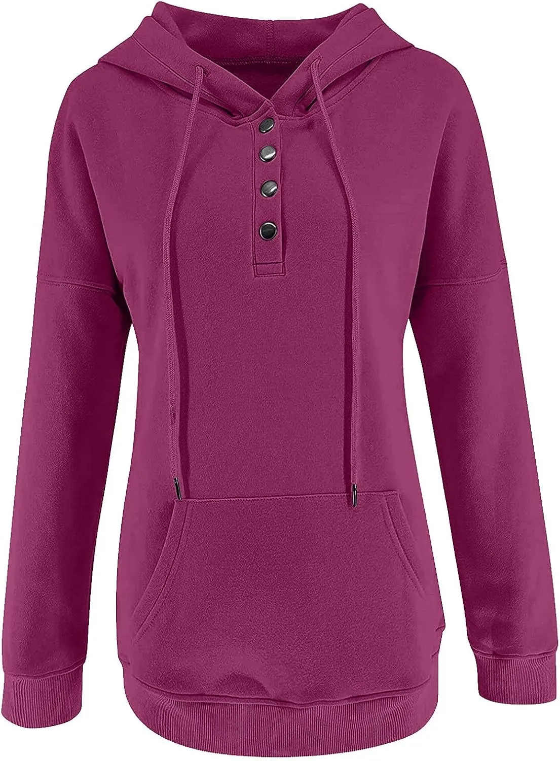 Hoodies For Women 2023 Drawstring Long Sleeve Hoodies Tops Casual Pullover Sweatshirt Fall Loose Fit Clothes With Pocket