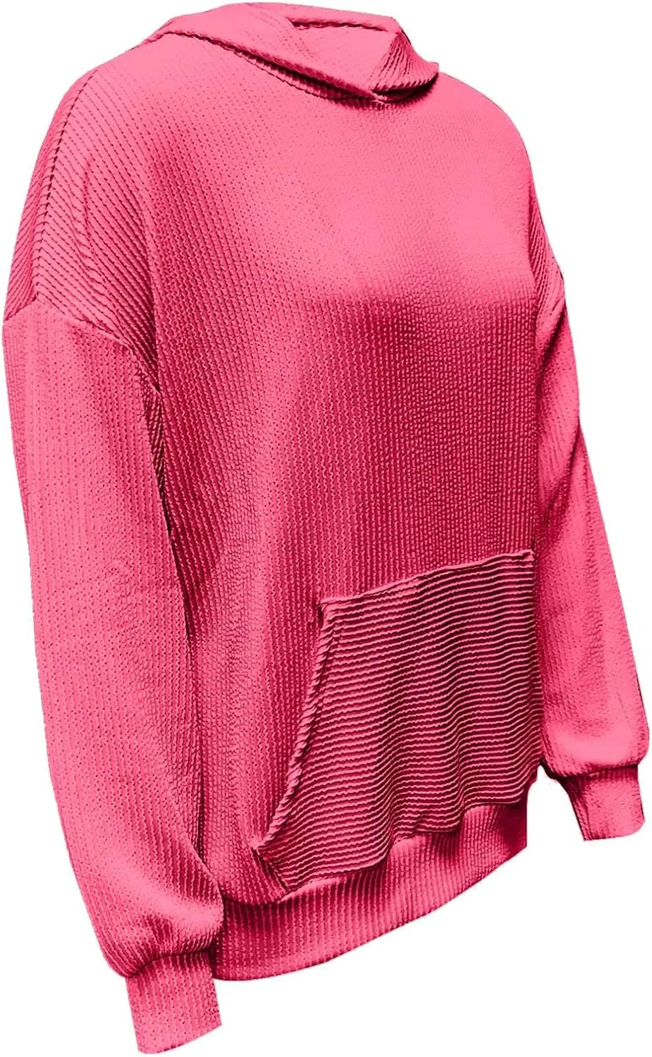 Hoodies for Women Solid Color Fall Fashion Hooded Tops With Pockets Long Sleeves Loose Fit 2024 Casual Pullover Top