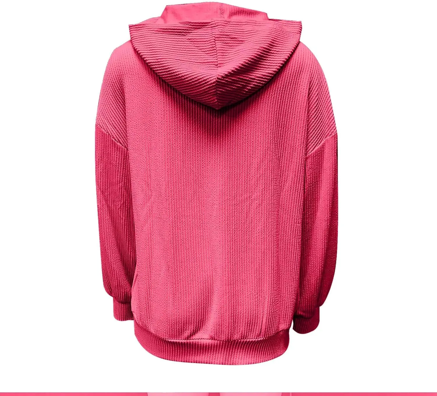 Hoodies for Women Solid Color Fall Fashion Hooded Tops With Pockets Long Sleeves Loose Fit 2024 Casual Pullover Top