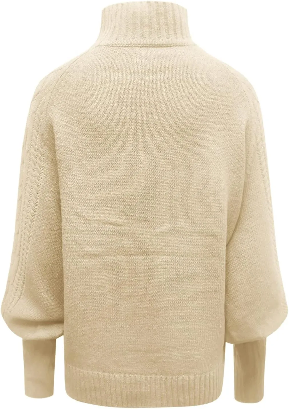 iLH Sweater for Women 2024 Fall Winter Knit Sweaters Mid Neck Long Sleeve Chunky Shirts Casual Loose Pullover Tops