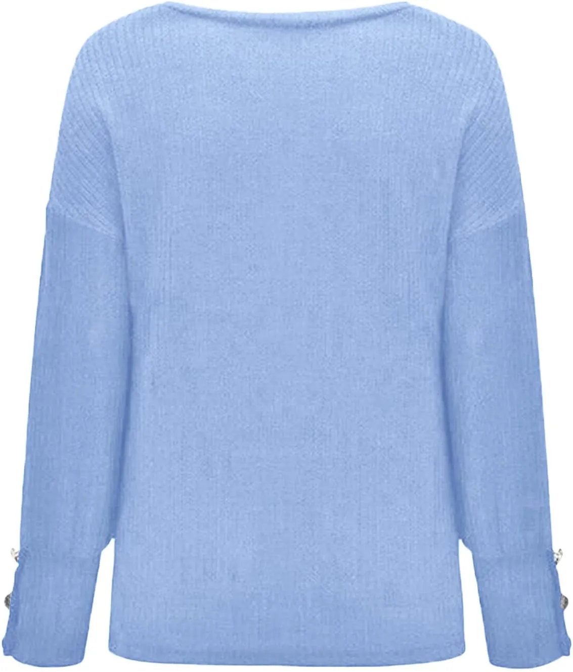 iLH Sweaters for Women 2024 Plus Size Ribbed Knit Sweater Crewneck Long Sleeve Pullover Shirts Comfort Jumper Shirt Tops