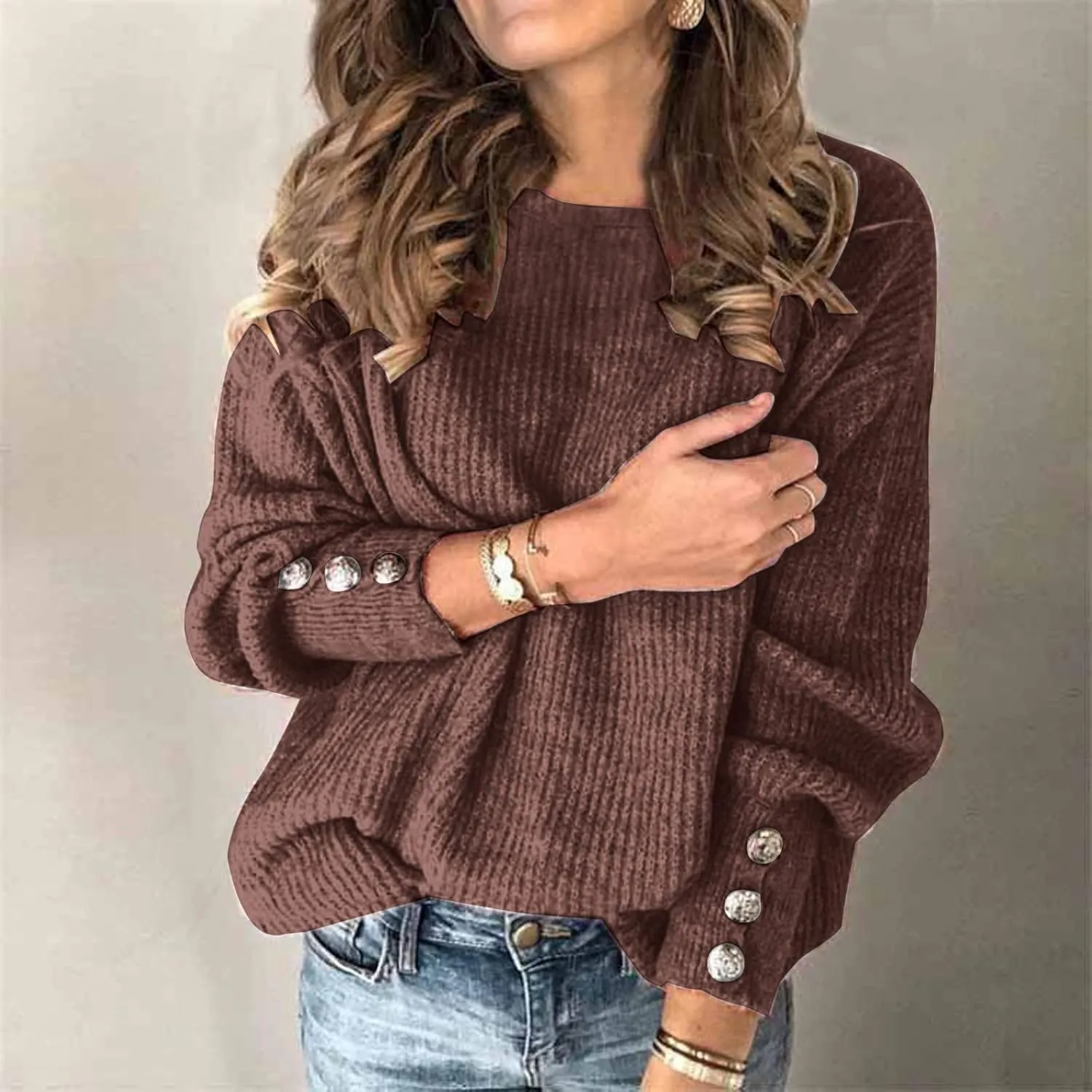 iLH Women's Sweater 2024 Oversized Turtleneck Sweater Casual Cable Knit Pullover Tops Fall Winter Trendy Chunky Shirts