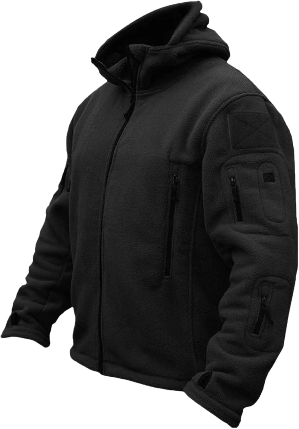 Jackets for Men Soft Polar Fleece Full Zip Military Tactical Sport Warm Hooded Outdoor Winter Adventure Jacket Coats