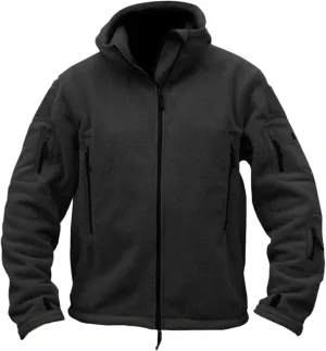 Jackets for Men Soft Polar Fleece Full Zip Military Tactical Sport Warm Hooded Outdoor Winter Adventure Jacket Coats