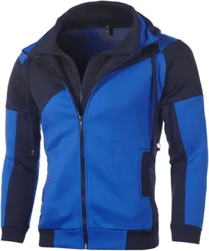 Jackets For Men With Hoodie Long Sleeve Hooded Sweatshirt Sports Outdoor Running Biking With Zip Pockets, S-4XL