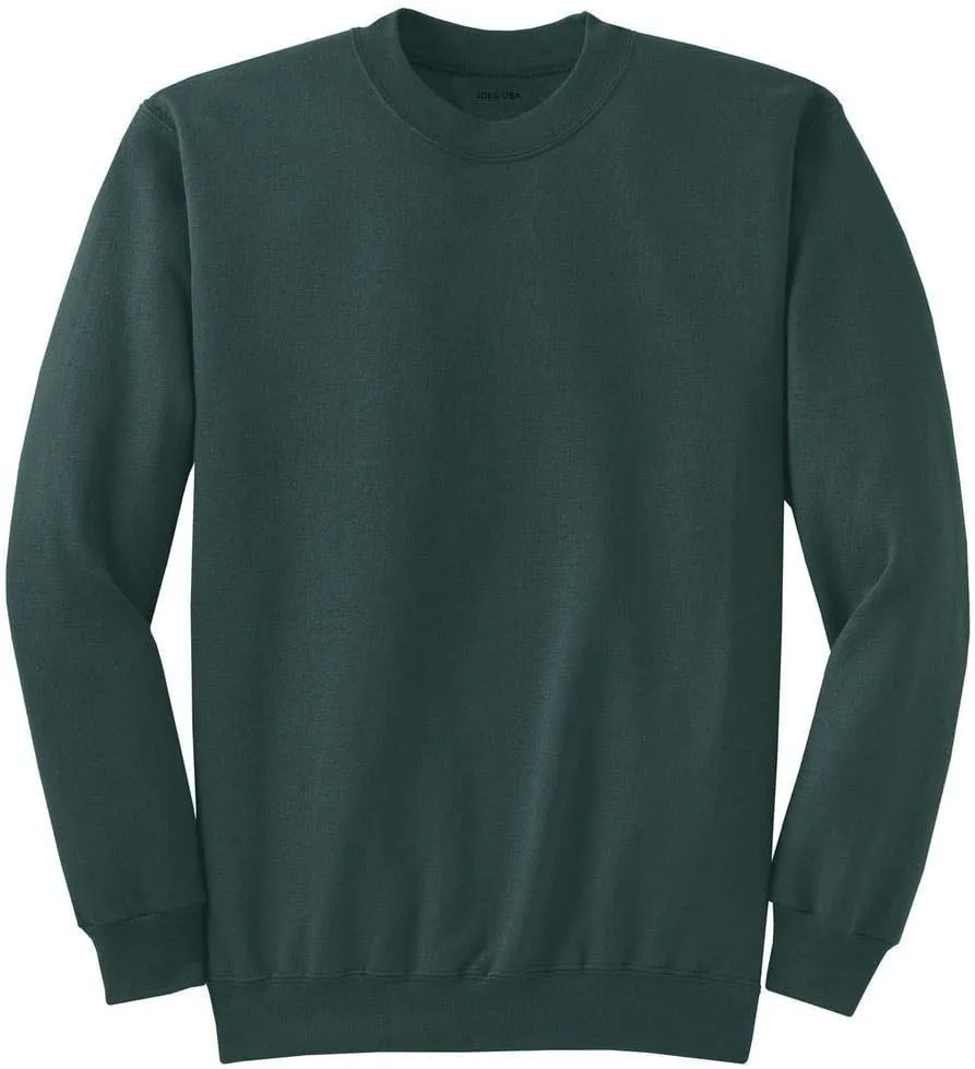 Joe's USA Men's Soft & Cozy Crewneck Sweatshirts in 32 Colors. Sizes S-5XL