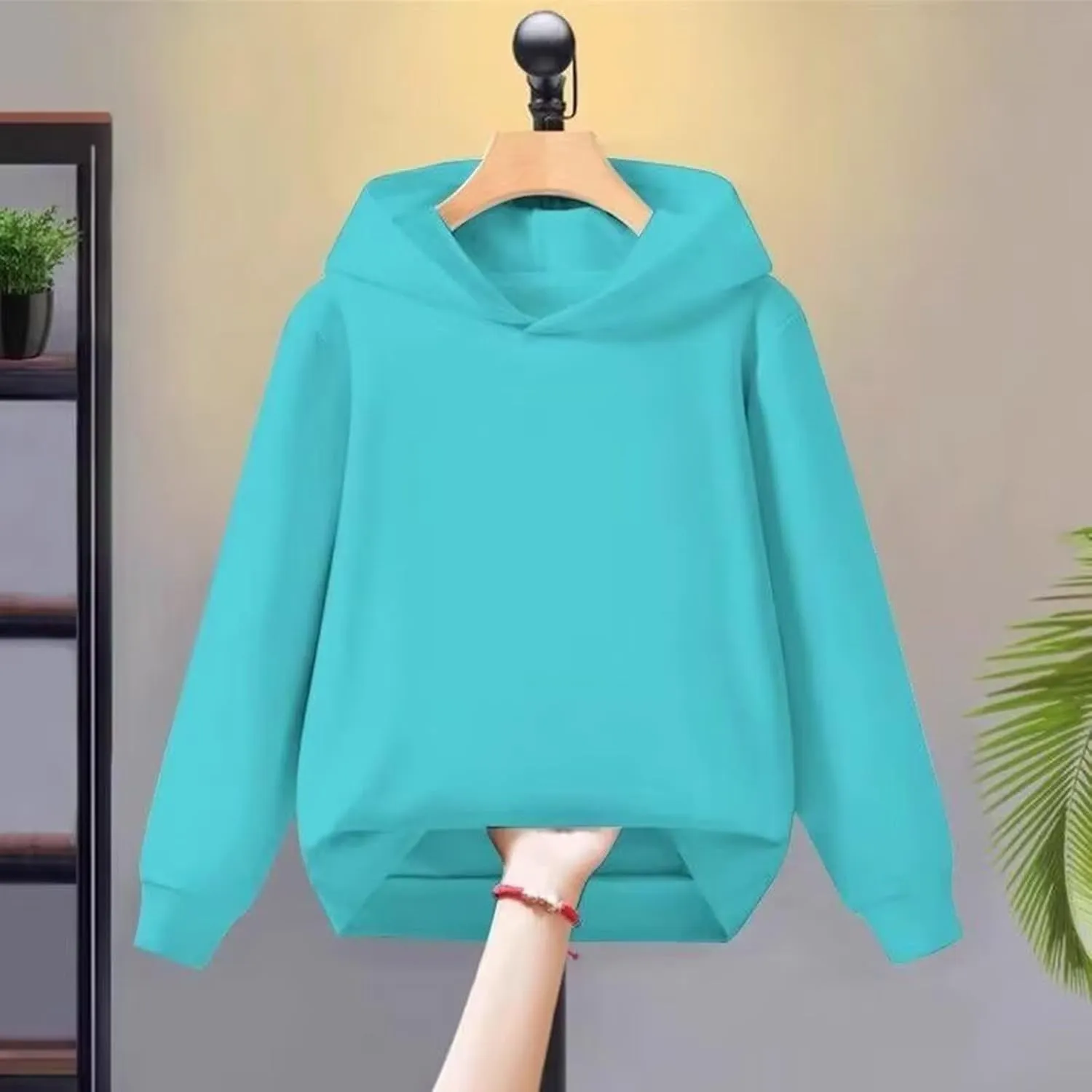 Kids Boys Girls Solid Classic Hoodies Soft Hooded Pullover Sweatshirts for Childrens Basic Cotton Hoodie School Tops