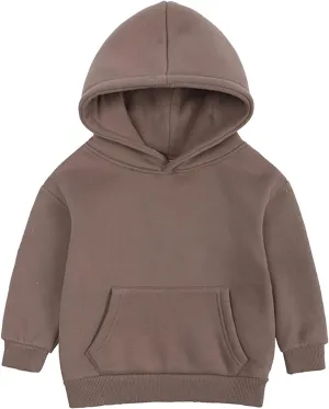 Kids Soft Brushed Fleece Hooded Sweatshirts Active Pullover Hoodie for Boy Girl Basic Solid Cotton Hoodie for Toddler