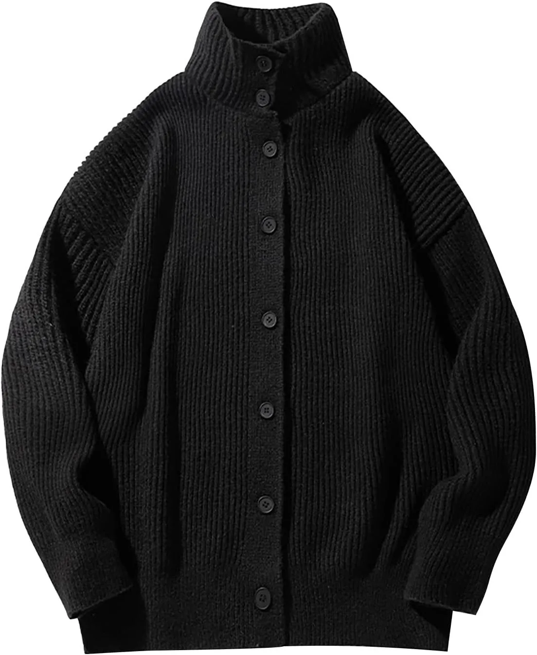 Knit Cardigan Sweaters for Men Button Down Cardigan Sweater Collared Cardigan Jacket Casual Open Front Cardigan