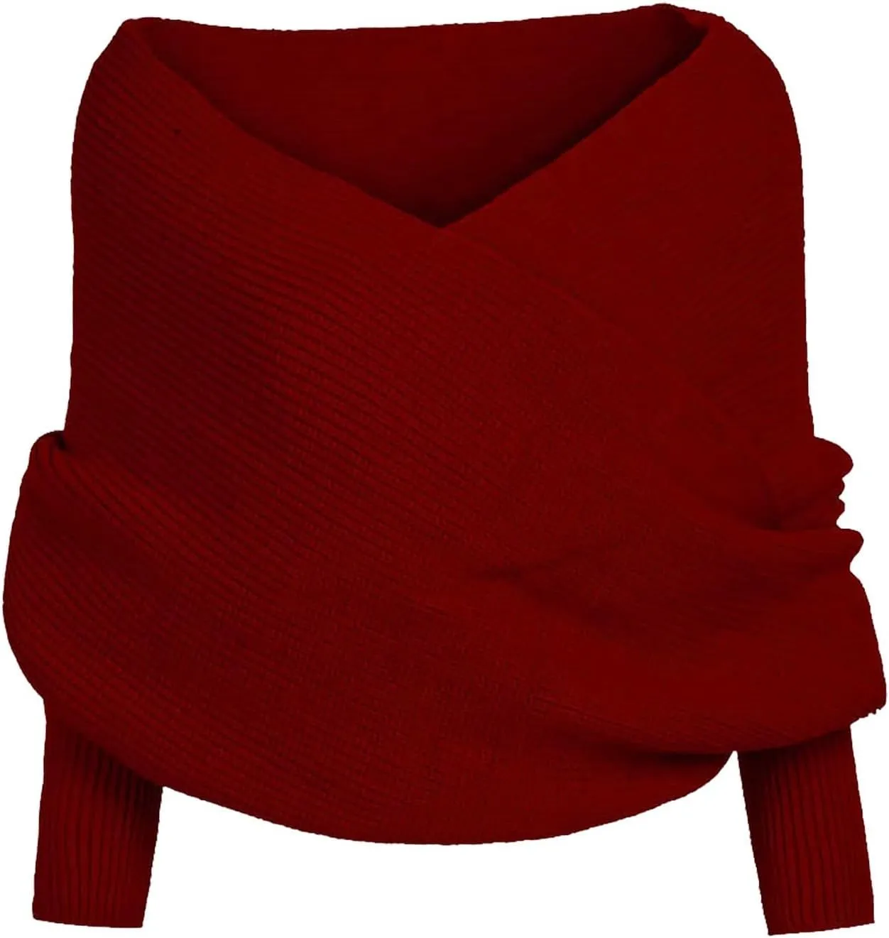 Knitted Scarf with Sleeves Women Sweater Scarf with Sleeves Unisex Fall Winter Warm Scarf Wrap Shawl Scarves