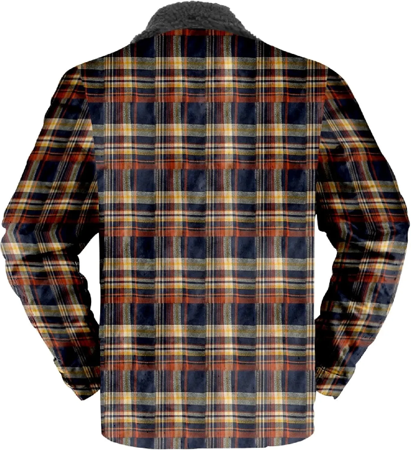 LCMTWX Men's Fleece Lined Flannel Shirt Jacket Padded Loose Shirt Top Jacket Coats Soft Warm Coat for Men with Hood Heavy