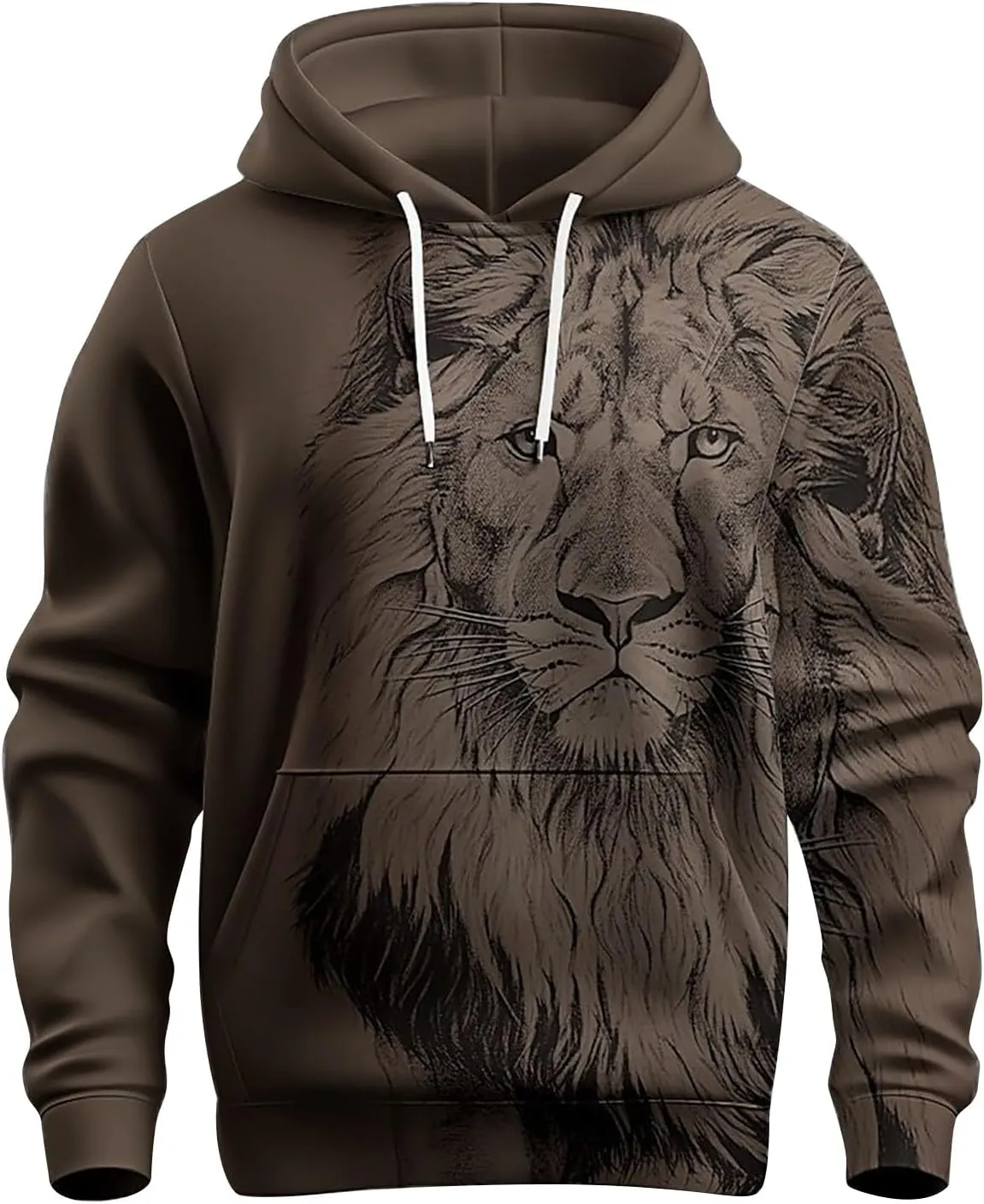 LCMTWX Mens Sweater Blouse Shirt Autumn And Winter Leisure Hooded Sweater Solid Color Sweater Soft Top Blouse Shirts For