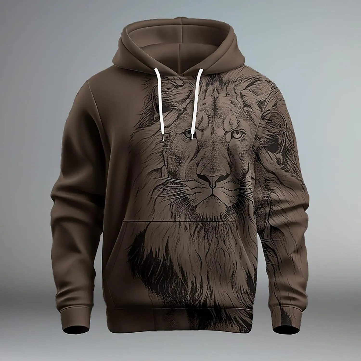 LCMTWX Mens Sweater Blouse Shirt Autumn And Winter Leisure Hooded Sweater Solid Color Sweater Soft Top Blouse Shirts For