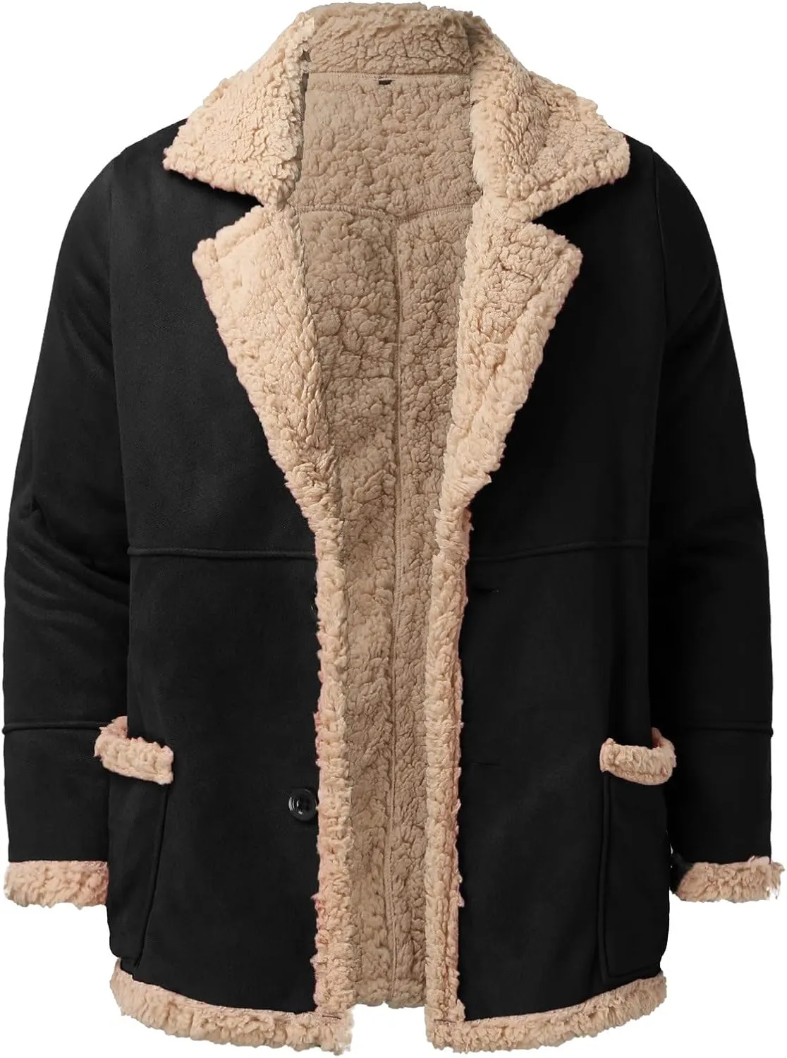 LCMTWX Winter Jackets for Men Jacket Coat Leisure Plus Size Hat Zip Pocket Cotton-Padded Warm Soft Hooded Winter Coats