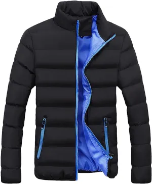 LCMTWX Winter Jackets for Men Jacket Coat Leisure Plus Size Hat Zip Pocket Cotton-Padded Warm Soft Hooded Winter Coats