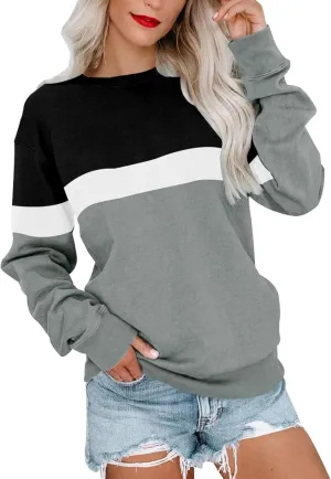 LCMTWX Womens Oversized Sweatshirts Long Sleeve Top Cute Pullover Loose Version Pullover Loose Soft Long Sleeve Pullover