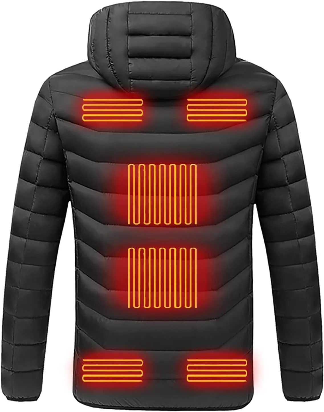 Lightweight Heated Coat Women's Men's Usb Smart Heating Hooded Puffer Jacket Warm Electric Heated Jacket for Outdoor