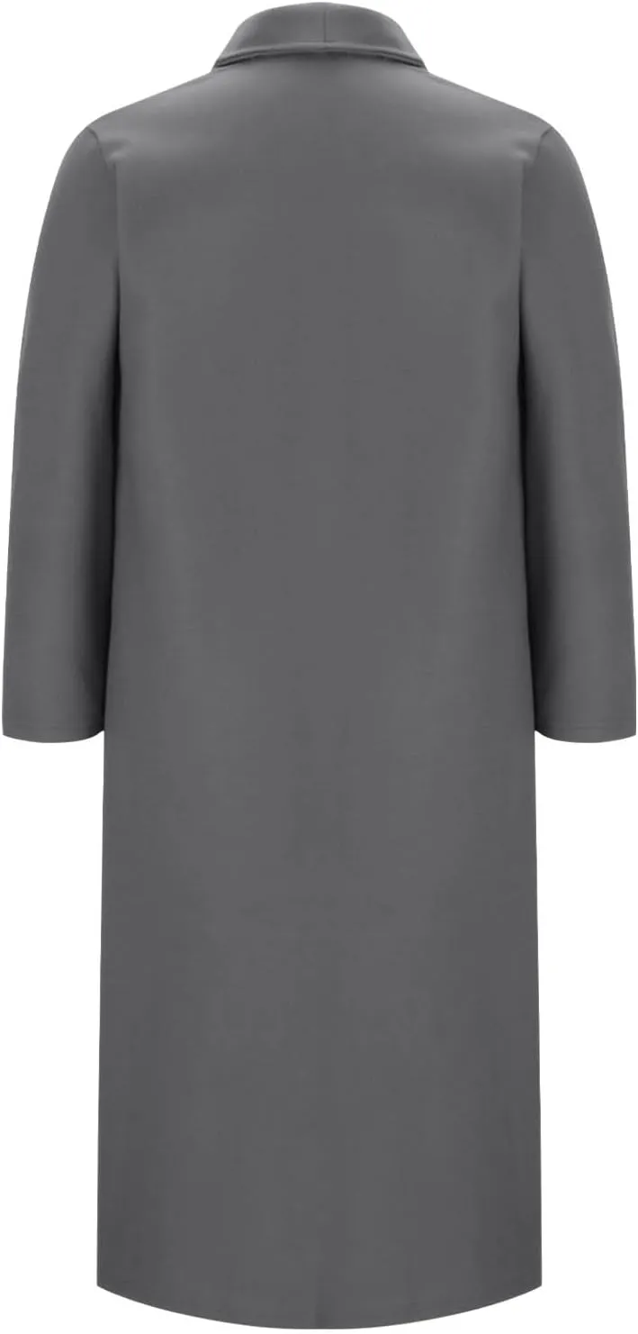 Lmdudan Wool Blend Coat for Women Elegant Shawl Collar Open Front Coats Formal Work Mid Long Winter Pea Coat Outwear Tops