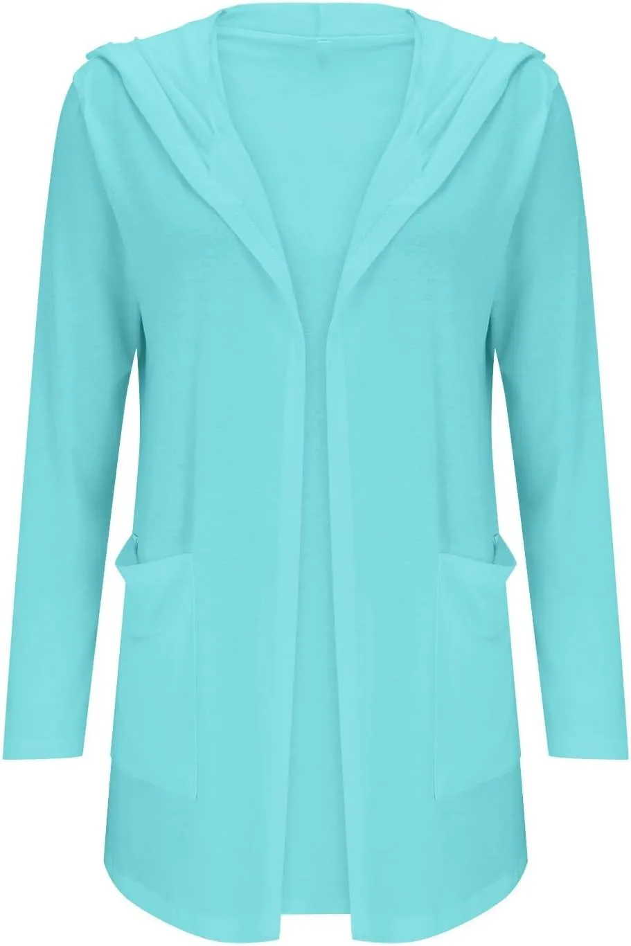 Long Cardigans Sweaters for Women, 2024 Fall Lightweight Trendy Casual Comfy, Open Front Hooded Cardigans with Pocket
