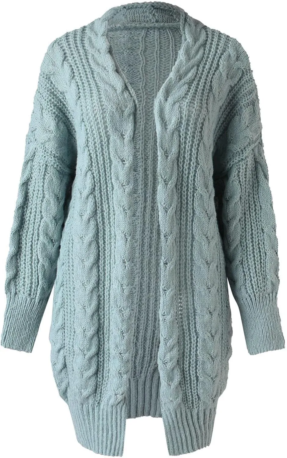 Long Chunky Cardigan Sweaters for Women 2022 Fashion Solid Oversized Slouchy Cable Knitted Open Front Sweater Coat
