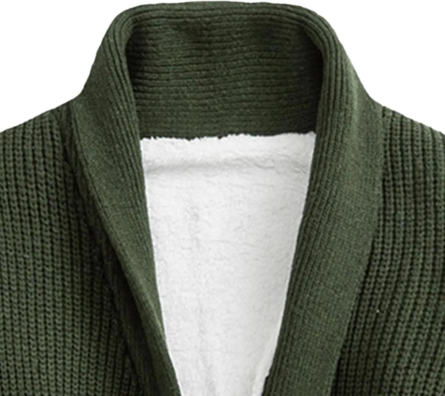 Men Button Down Wool Cardigan Slim Fit Shawl Collar Cardigans Sweater Stand Collar Button Knit Jacket