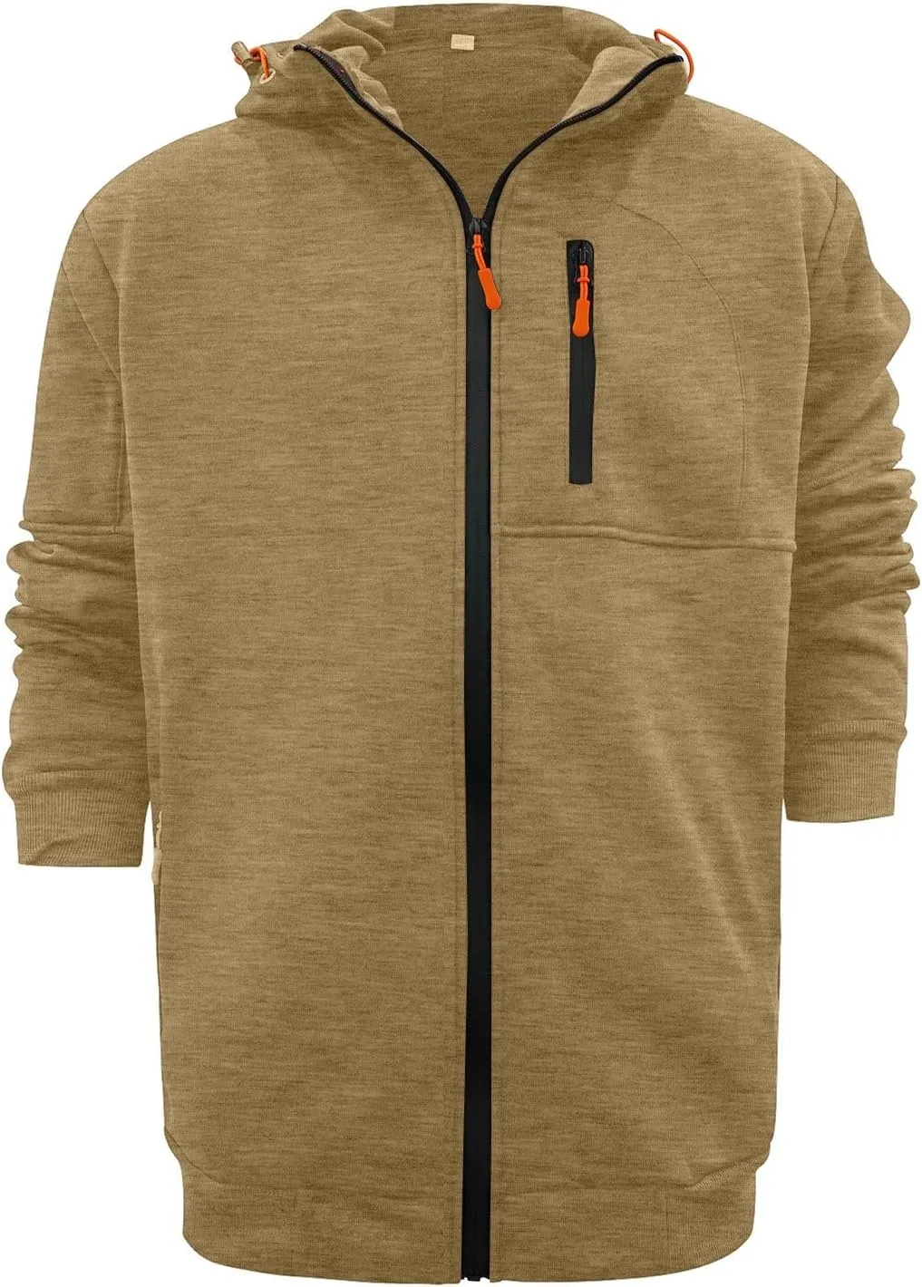 Men Hoodies Casual Hoodies for Men with Zip Pockets Full Zip Long Sleeve Sweatshirt Slim Fit Gym Sports Hooded Jacket
