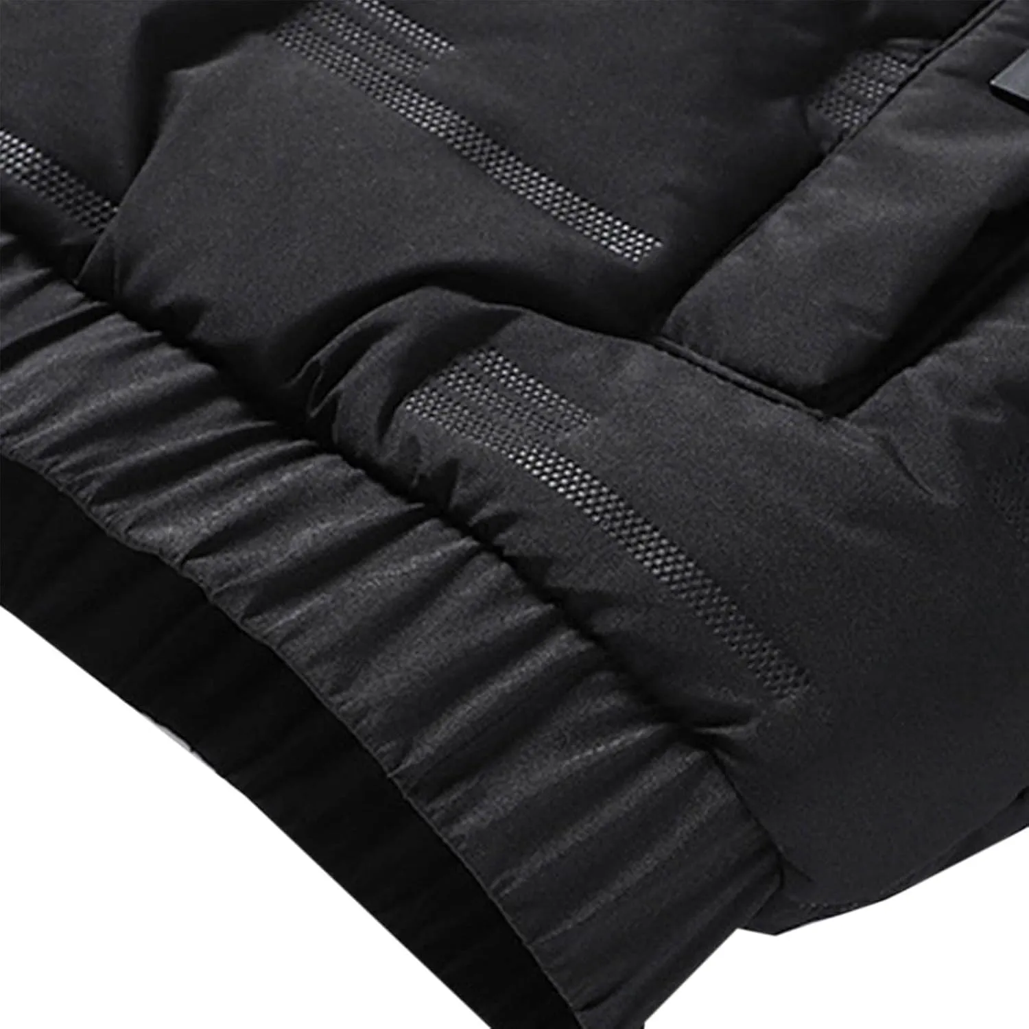Men Puffer Jackets Plus Size Winter Coats Warm Thick Quilted Jacket Padded Parkas Zip Up Hooded Outerwear Coat