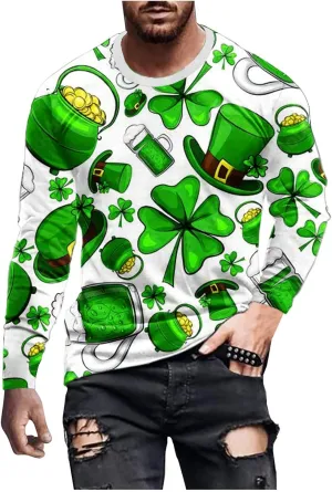 Men's Autumn And Winter Tops Halloween Themed And Thick Long Sleeved Sweater Cool Sweatshirts Halloween Long Sleeve