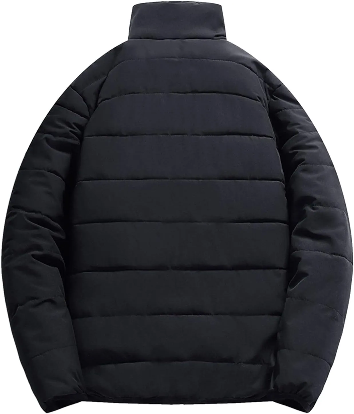 Mens Big and Tall Winter Puffer Jacket Packable Windproof Midweight Insulated Jacket Thermal Zip Up Puffer Jacket