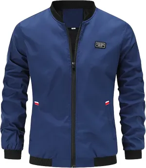 Men's Bomber Jacket Stylish Lightweight Softshell Flight Spring Fall Casual Jackets for Men Fashion Coat