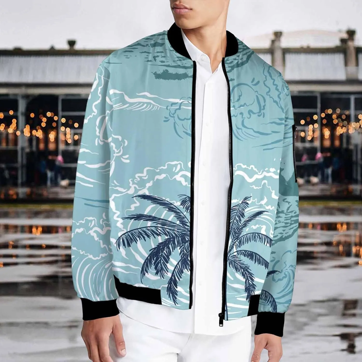 Mens Bomber Jacket Vintage Style Bomber Jacket Men Men's Casual Varsity Jacket Vintage Lightweight Bomber Jackets