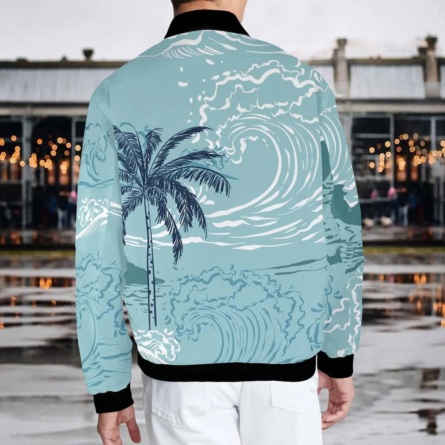 Mens Bomber Jacket Vintage Style Bomber Jacket Men Men's Casual Varsity Jacket Vintage Lightweight Bomber Jackets