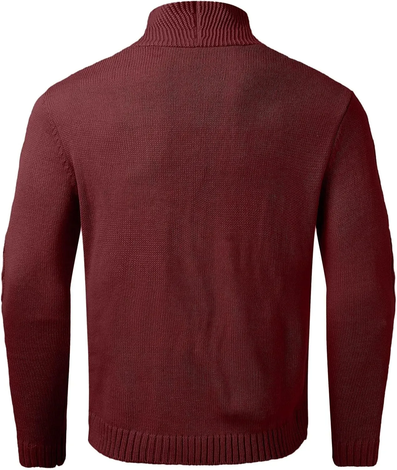 Men's Cardigan Sweater Button Down Long Sleeve Pullover Solid Color Knitted Hooded Casual Loose Knitwear with Pockets