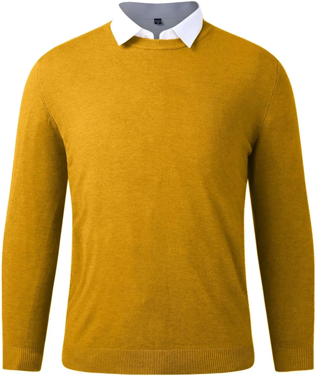 Men's Cashmere Sweater O-Neck Pullovers Knit Sweater Tops Long Sleeve Jumpers Casual Vintage Solid Cardigan Pullover