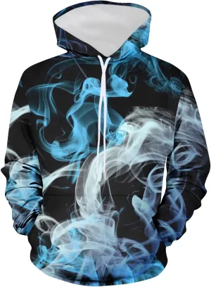 Men's Colour Block Hooded Sweatshirts Casual Long Sleeve Pullover Tops Novelty Printed Y2K Hoodies with Pockets
