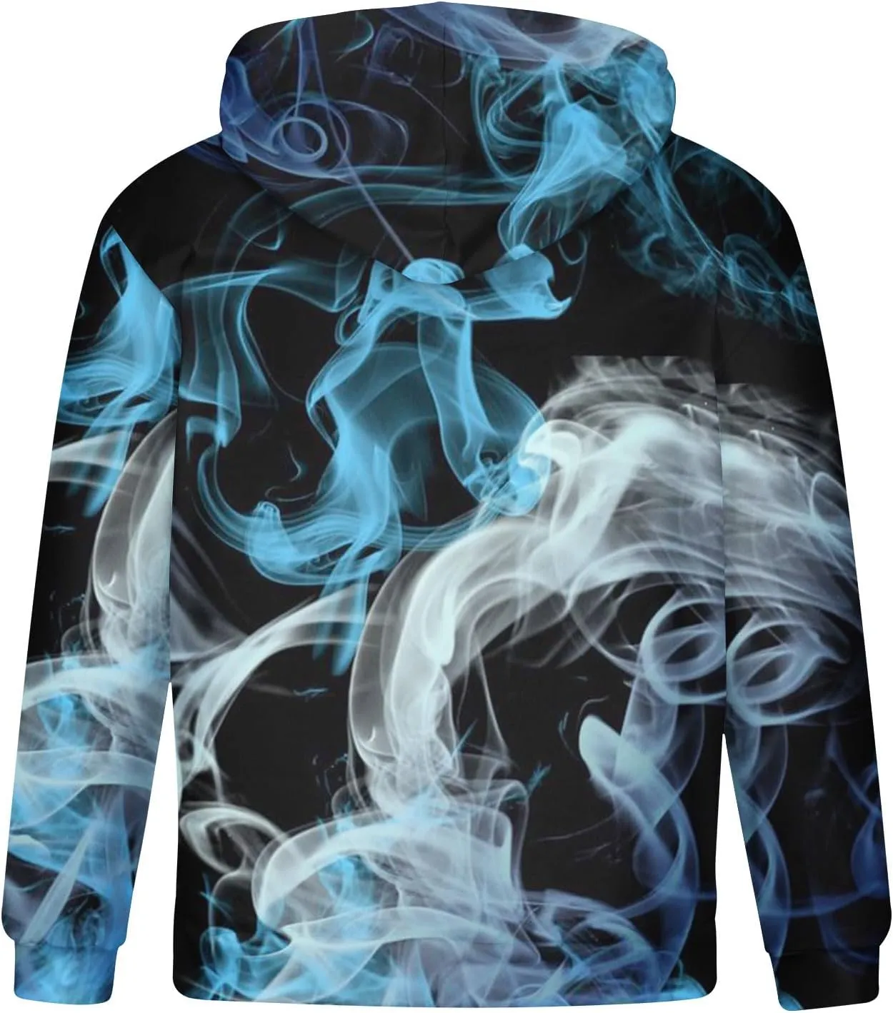 Men's Colour Block Hooded Sweatshirts Casual Long Sleeve Pullover Tops Novelty Printed Y2K Hoodies with Pockets