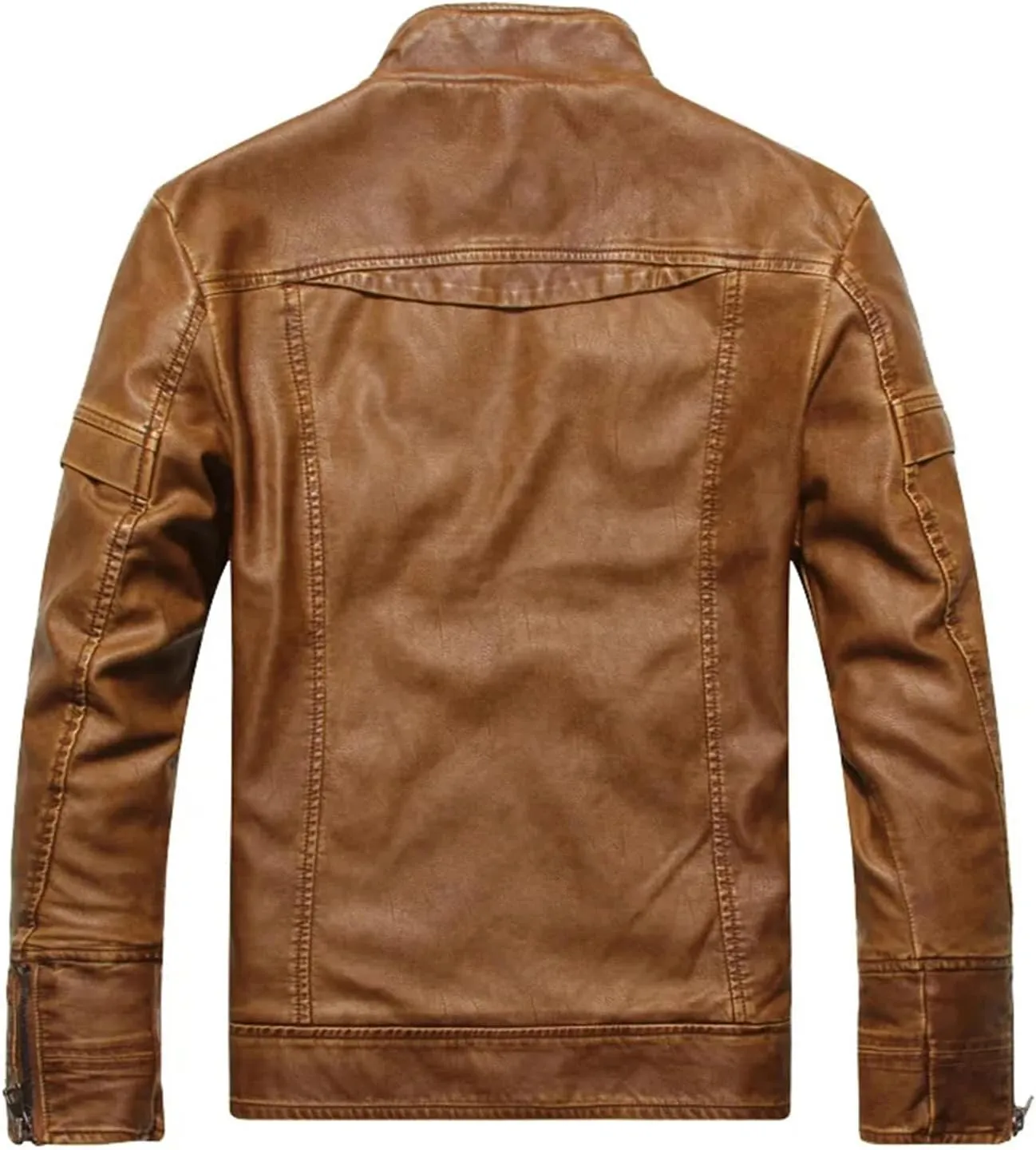 Men's Leather Jacket Coat Male Classic Motorcycle Bike Cowboy Leather Jackets Fleece Thick Coats