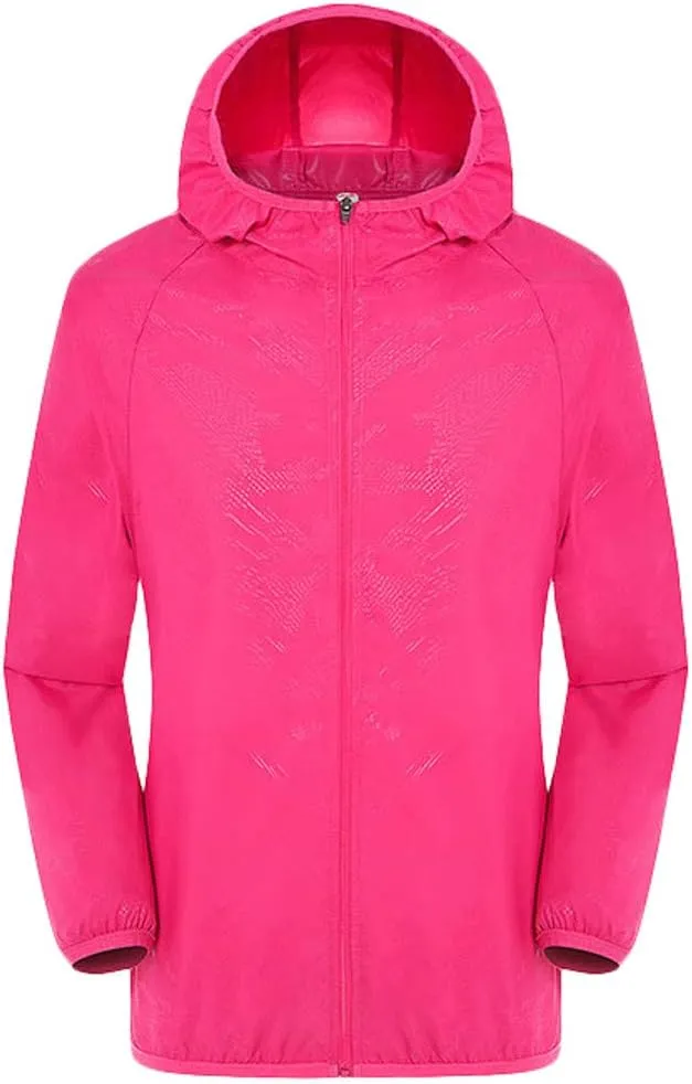 Mens Lightweight Cycling Jacket Hooded Waterproof Rain Coat Casual Golf Hiking Running Windbreaker Packable Raincoat