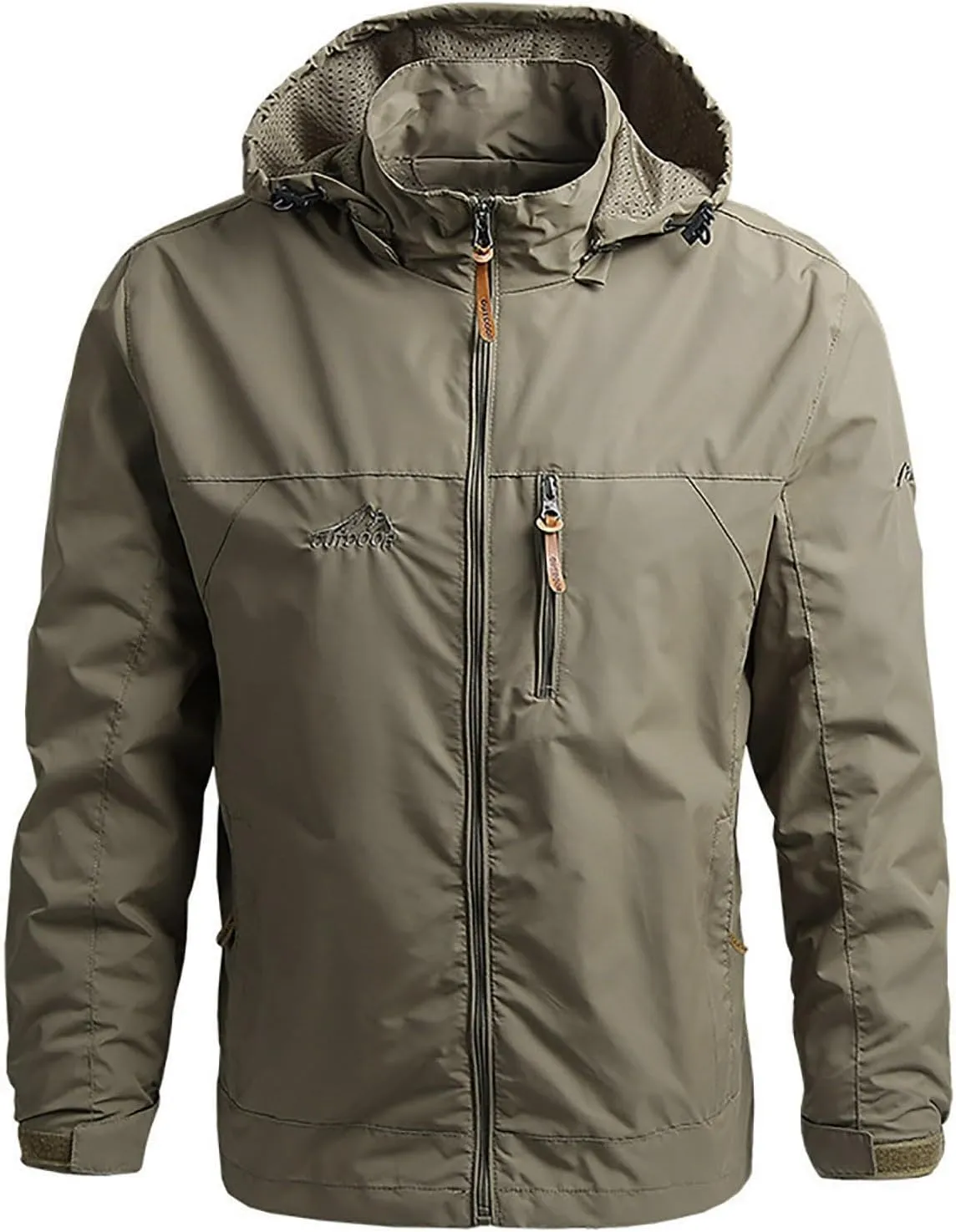 Men's Lightweight Softshell Jacket Warm Fleece Lined Windbreaker Waterproof Soft Shell Outdoor Hiking Overcoat 2023