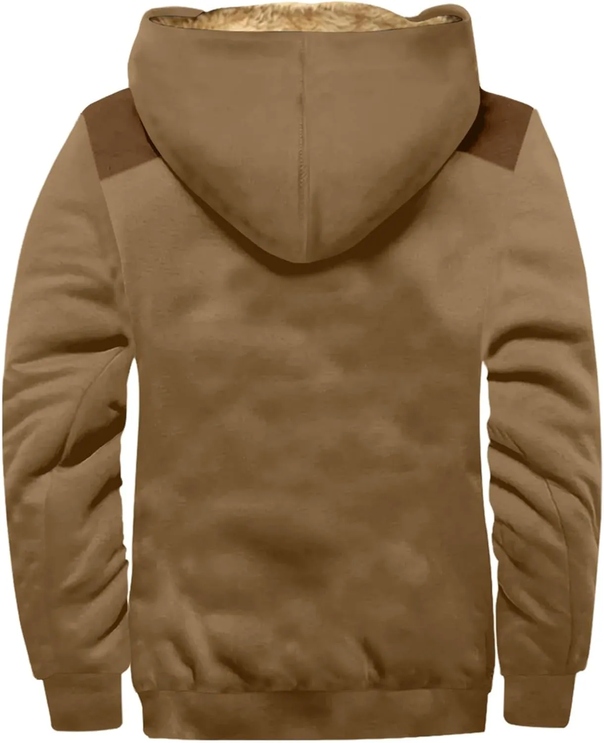 Men's Loose Novelty Coats Long Sleeve Zipper Hooded Soft Elegant Coat Climbing Jacket for Men
