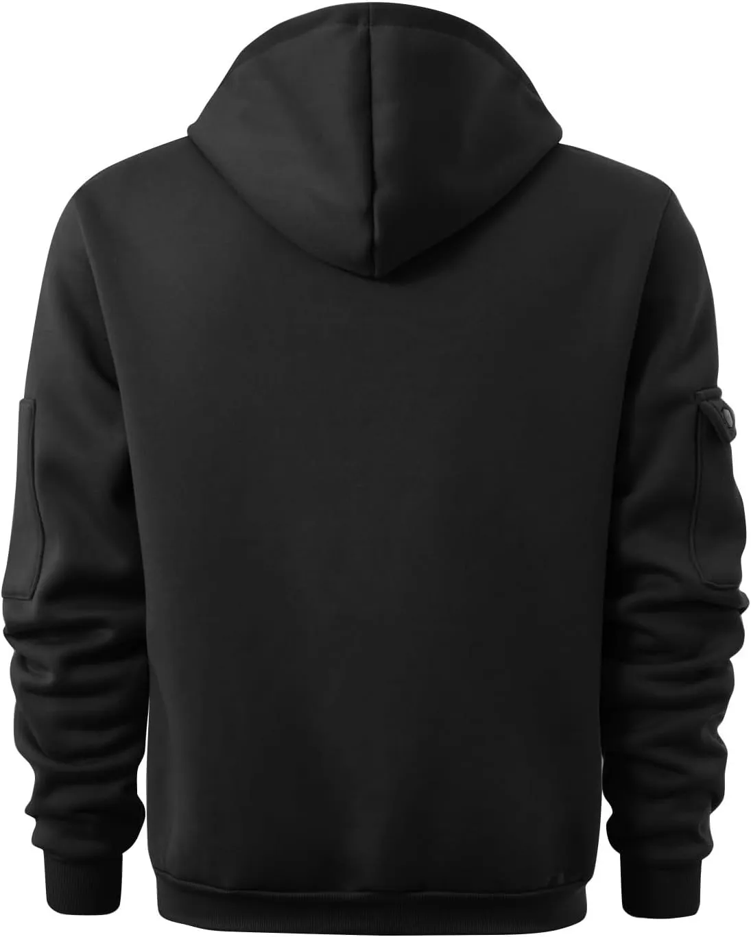 Mens Oversized Tactical Hoodie Fleece Quarter Zip Pullover Warm Work Hoodie Zip Pockets Plus Size Hooded Sweatshirt