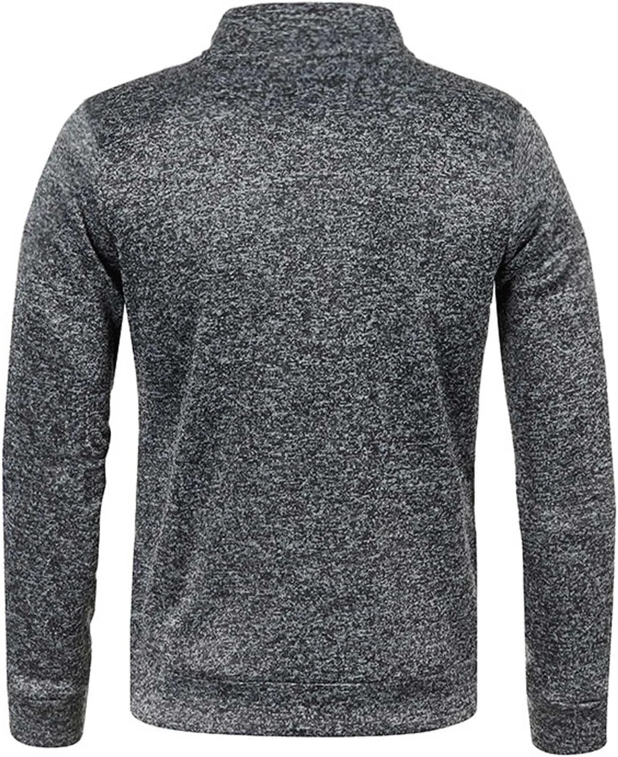 Men's Quarter Zip Thermal Fleece Lined Sweater,Winter Lightweight Soft Pullover Outdoor Athletic Lapel Sweatshirt