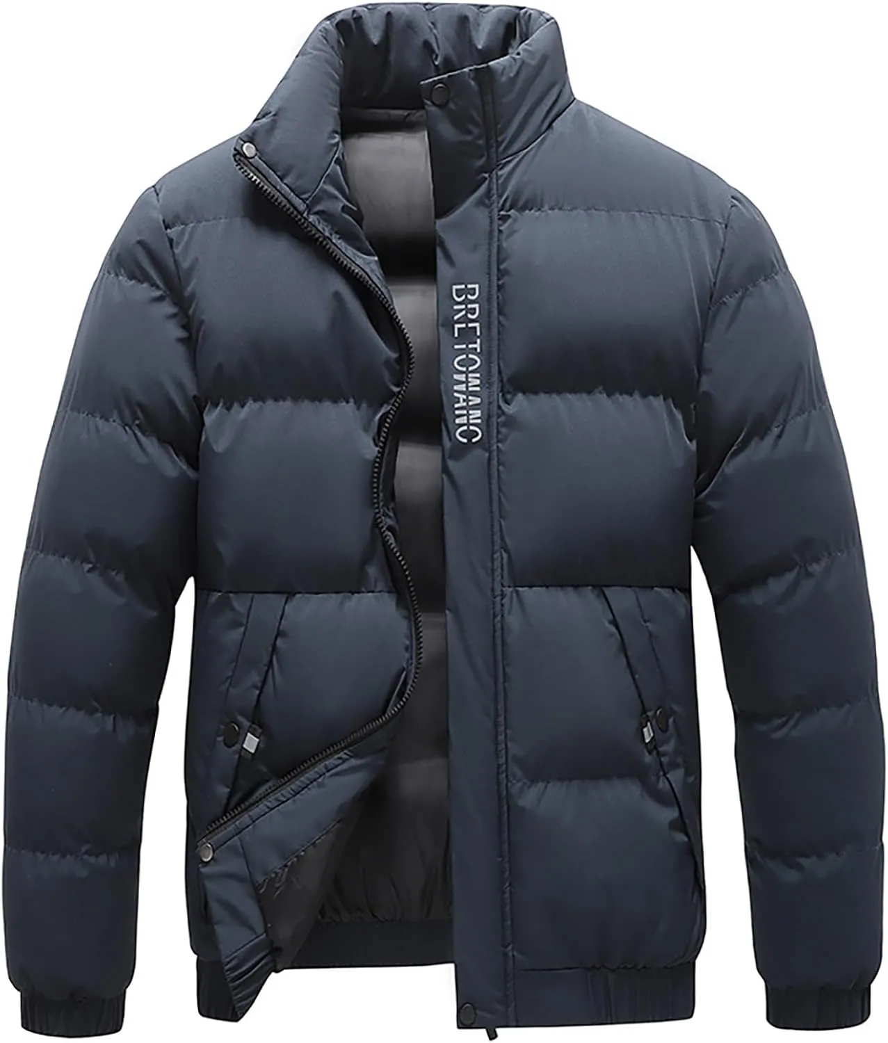 Men's Ski Jacket Waterproof Warm Heavyweight Packable Windproof Insulated Jackets Thermal Zip Up Puffer Jacket