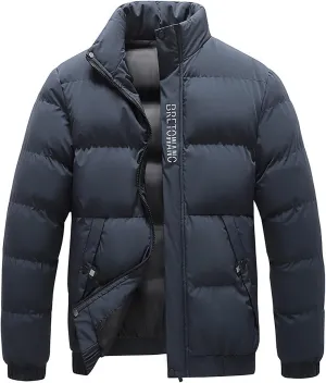 Men's Ski Jacket Waterproof Warm Heavyweight Packable Windproof Insulated Jackets Thermal Zip Up Puffer Jacket