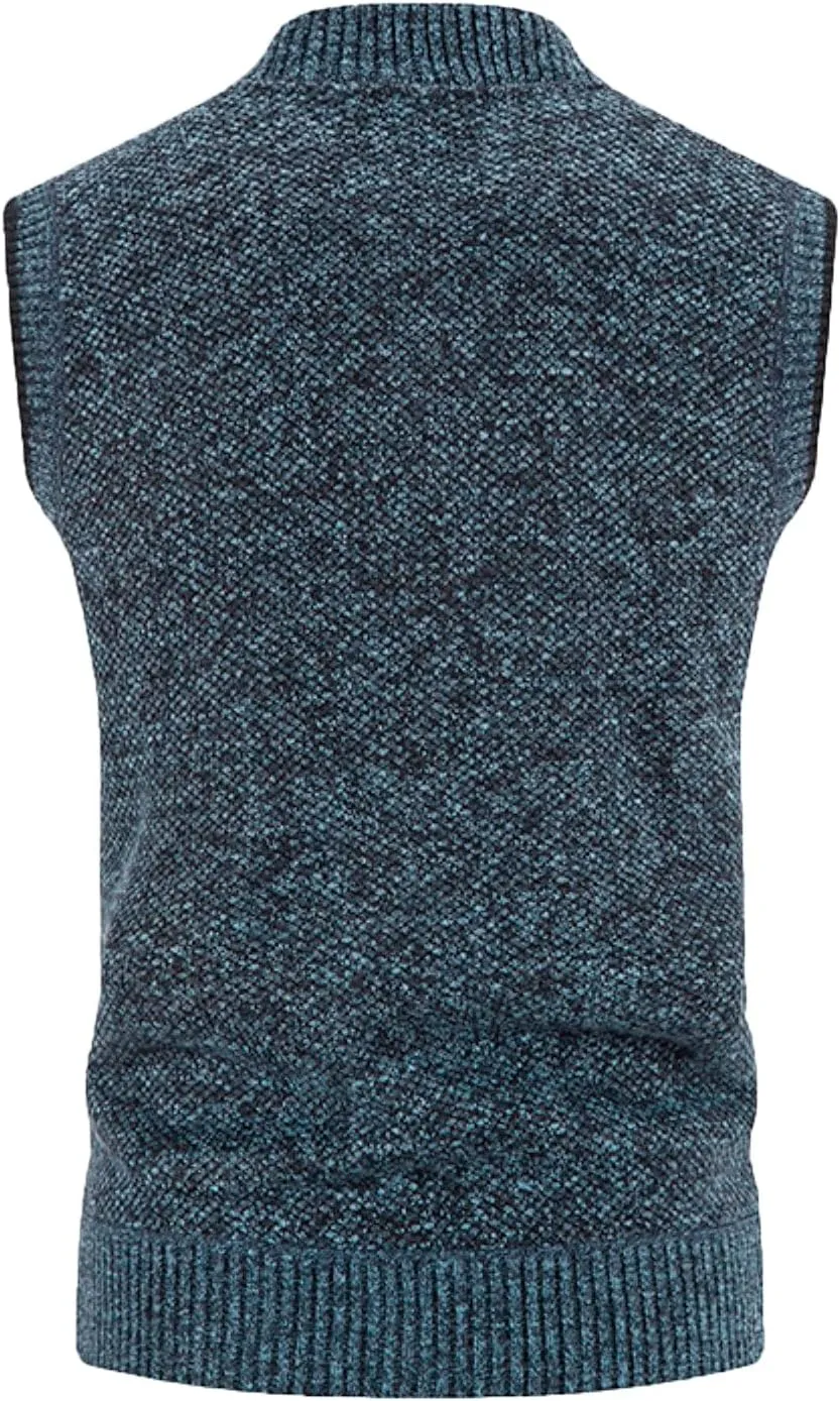 Men's Slim Fit Jackets Vest, 2022 New Mens Zipper Sleeveless Knit Sweater Cardigan Coat Outdoor Casual Warm Vests