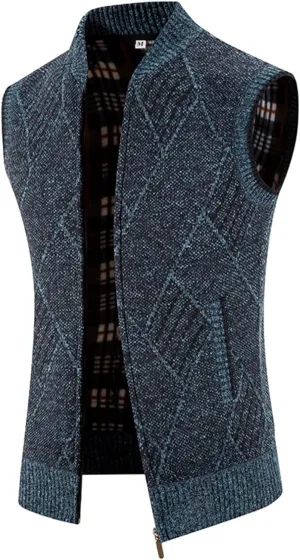 Men's Slim Fit Jackets Vest, 2022 New Mens Zipper Sleeveless Knit Sweater Cardigan Coat Outdoor Casual Warm Vests
